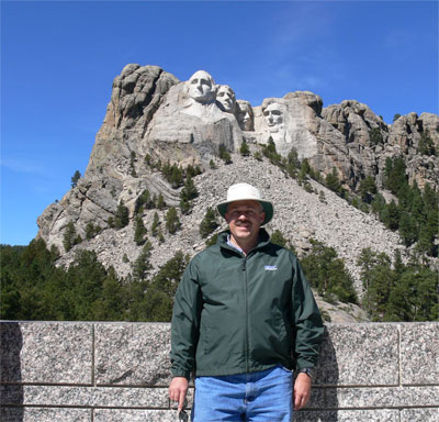 John A. arrives at Mt. Rushmore