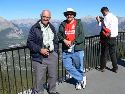 Ronald & John at the top of Sulphur Mountain