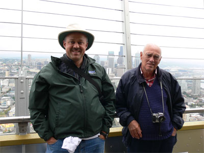 John & Ronald at the top of the Space Needle in Seattle 