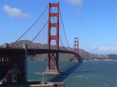 The Golden Gate bridge in San Fransisco 