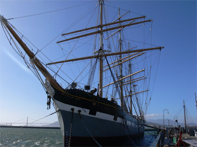 The Bulclutha tall ship in the Marine museum 