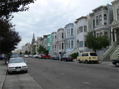 Quaint town houses are throughout San Fransisco 