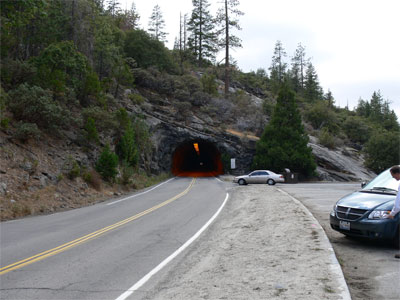 Tunnels through the mountains in Yosemite 