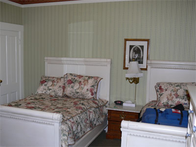 Our antique hotel room with hot water heating 