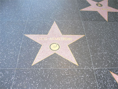 Louis Armstrong's star - Record logo 