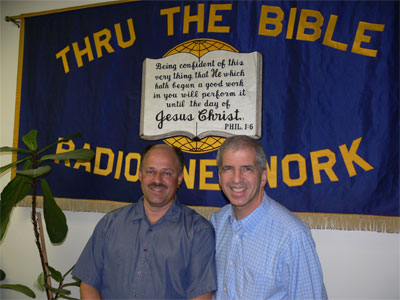 Bob Kern with John in front of the TTB banner. Bob Kern is who I report to for my work as the Canadian TTB webmaster