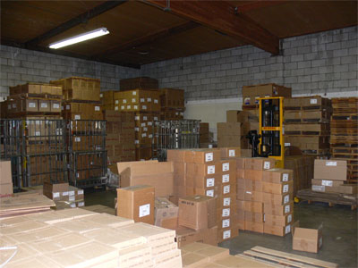 Printed materials in the warehouse